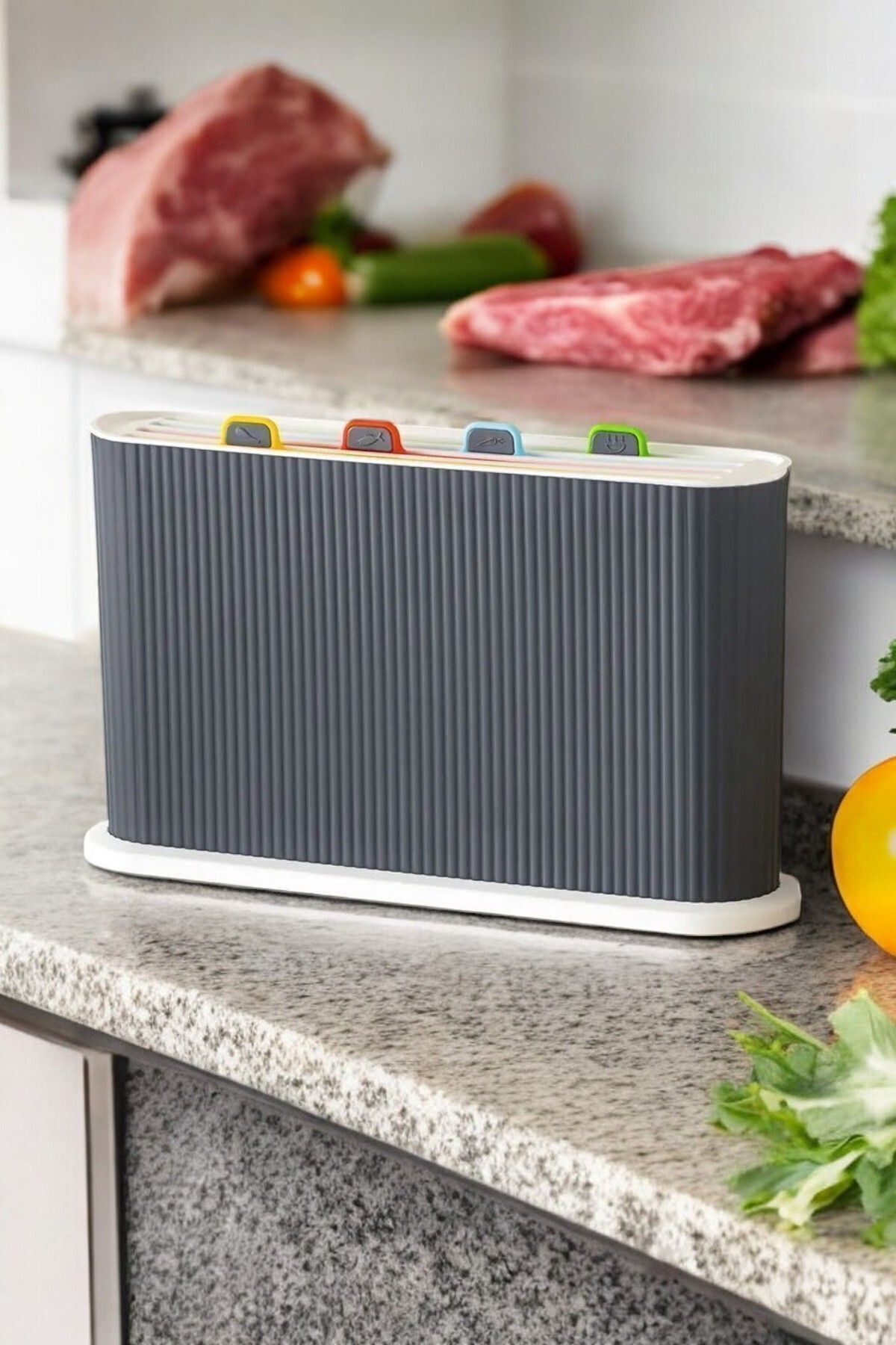 Çok Amaçlı 4'lü Kesme Tahtası Takımı 4'lü Kesim Panosu Set Dayanıklı 4'lü Kesme Tahtası Set