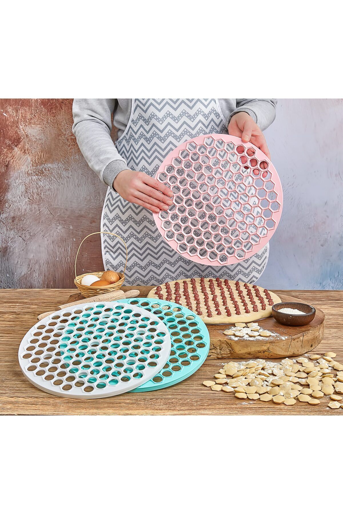 büyük mantı kalıbı 32 cm tek seferde 121 adet mantı