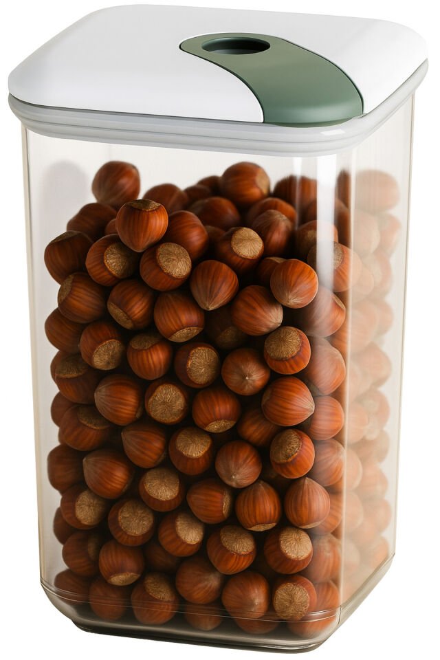 Ferah Plastik 3'lü Hava Geçirmez Gıda Saklama Kabı Seti – 0.5L + 1.1L + 1.9L - Vakumlu Kapaklı