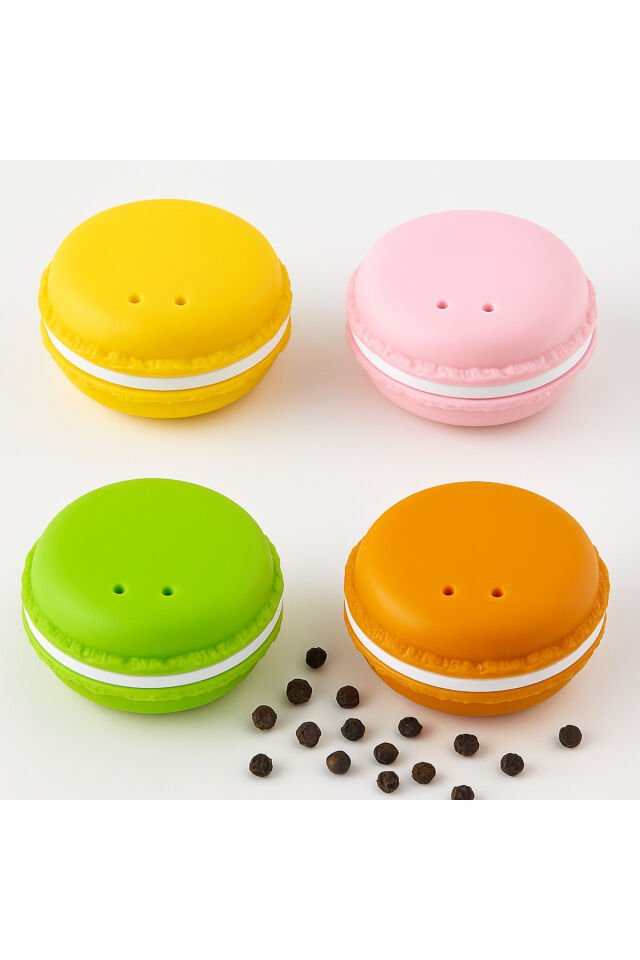 Makaron Şekilli Renkli 4’lü Tuzluk Biberlik Seti – Baharatlık Takımı