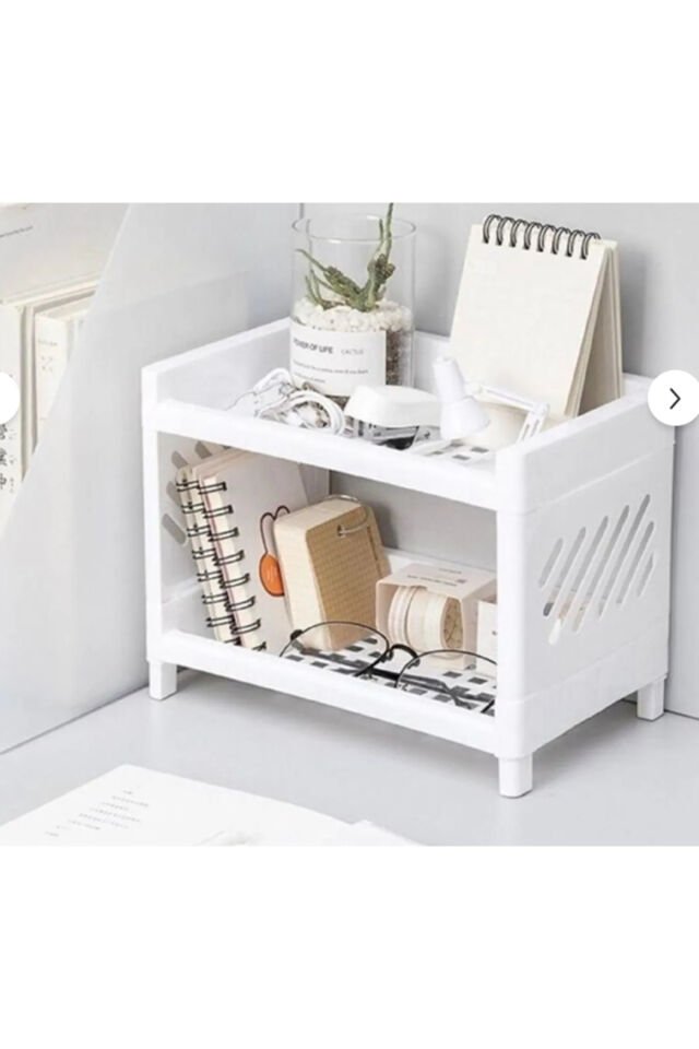 Çok Amaçlı Plastik Düzenleyici Raf – Mutfak, Banyo ve Ofis İçin 2 Katlı Organizer