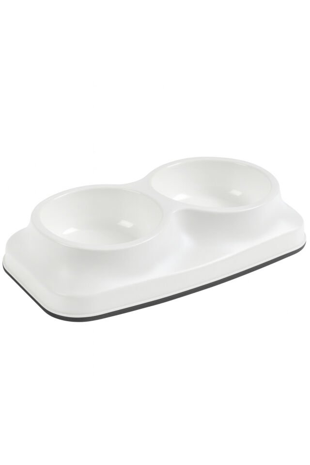 Kedi Köpek Mama Su Kabı – 2’li Çift Bölmeli, Kaymaz Tabanlı, Dayanıklı Plastik Beya Mama Kabı