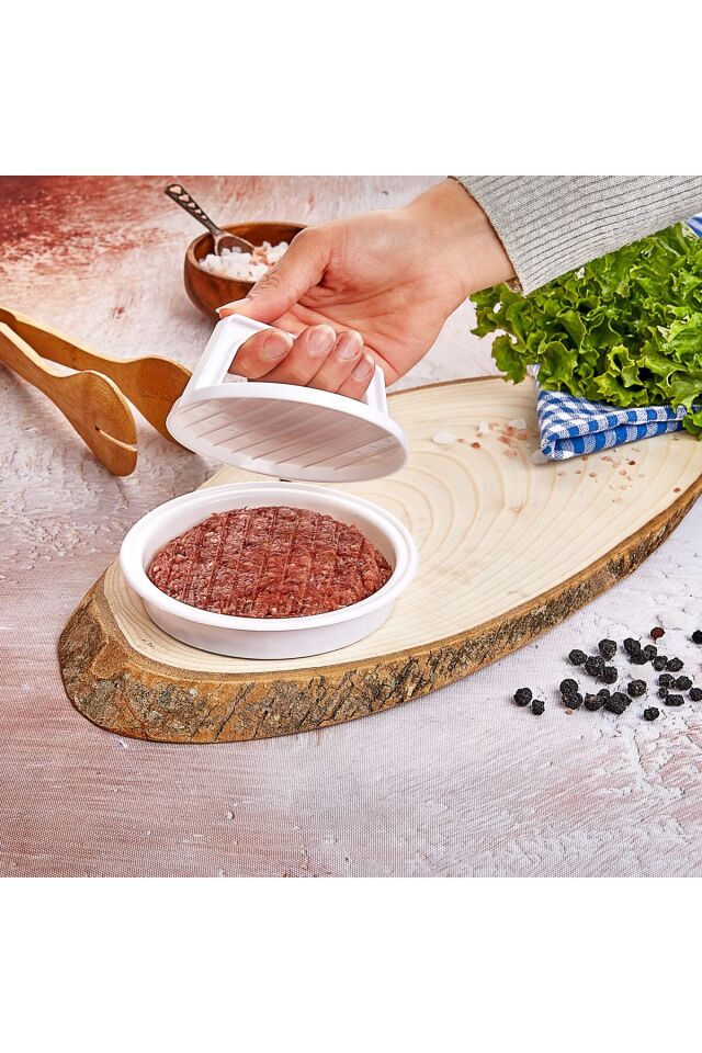 Köfte ve Mutfak Maşa Seti Hamburger Pres Aparatı, Izgara, Salata ve Mutfak İçin Dayanıklı Maşa