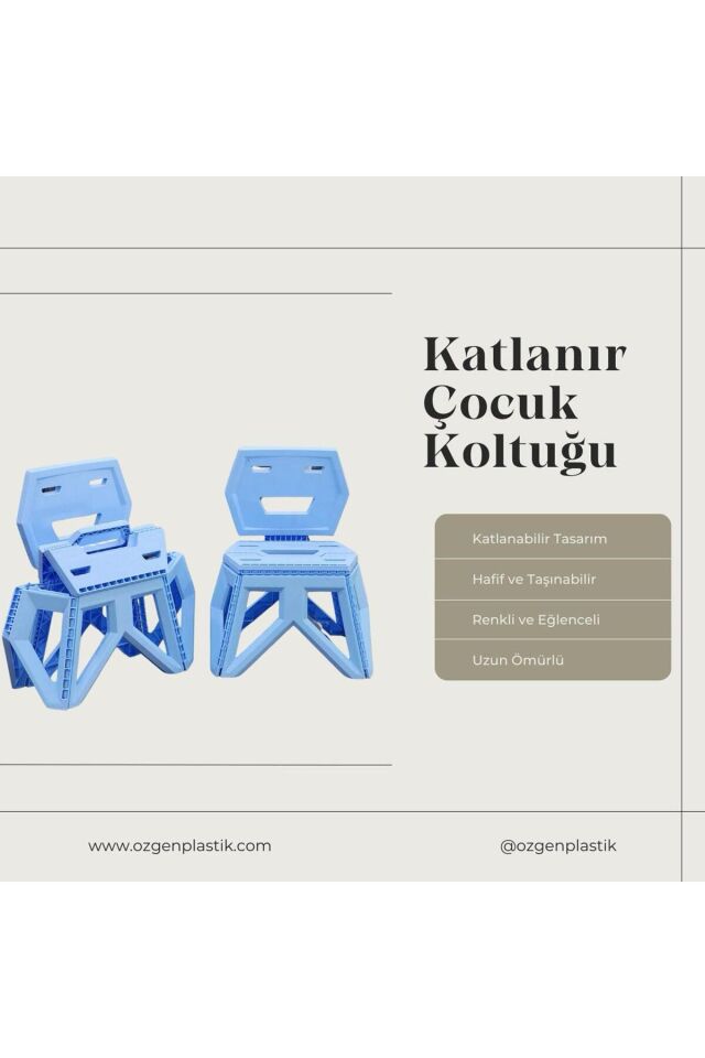 Modern Geometrik Katlanabilir Çocuk Kamp Sandalyesi, Taşınabilir, Konforlu, İdeal Dış Mekan