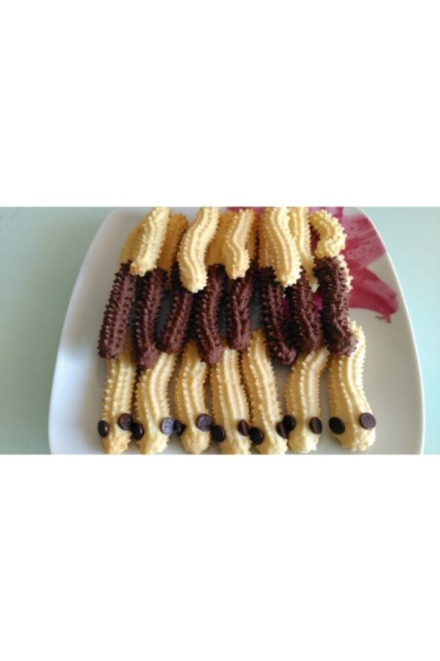 Tırtıl Kurabiye Kalıbı, Tırtıklı Kek Pasta Krema Süs Dekor Aparatı (2 Adet)