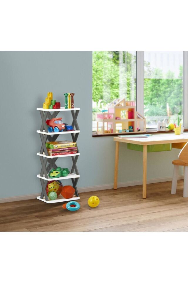 Model X Mutfak Rafı Ayakkabılık Çocuk Odası Rafı Düzenleyici Çok Amaçlı Organizer