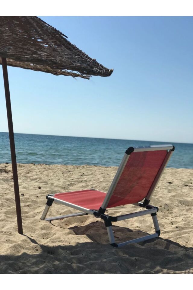 KAMP SANDALYESİ KÜÇÜK ŞEZLONG Kirmizi