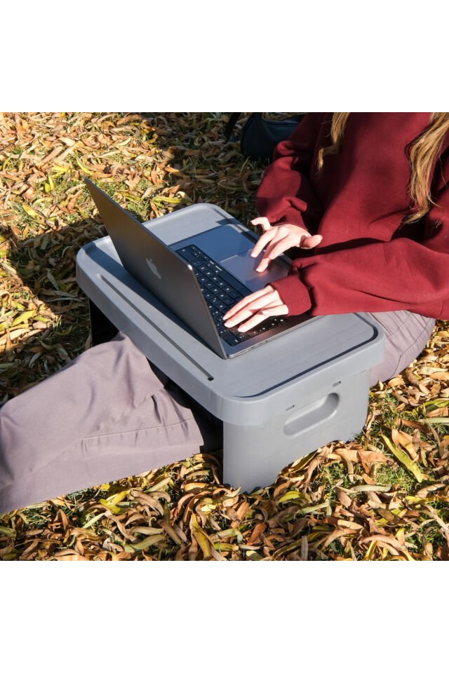 Taşınabilir Laptop Sehpası katlana bilir hobi sehpası ve Masası Gri